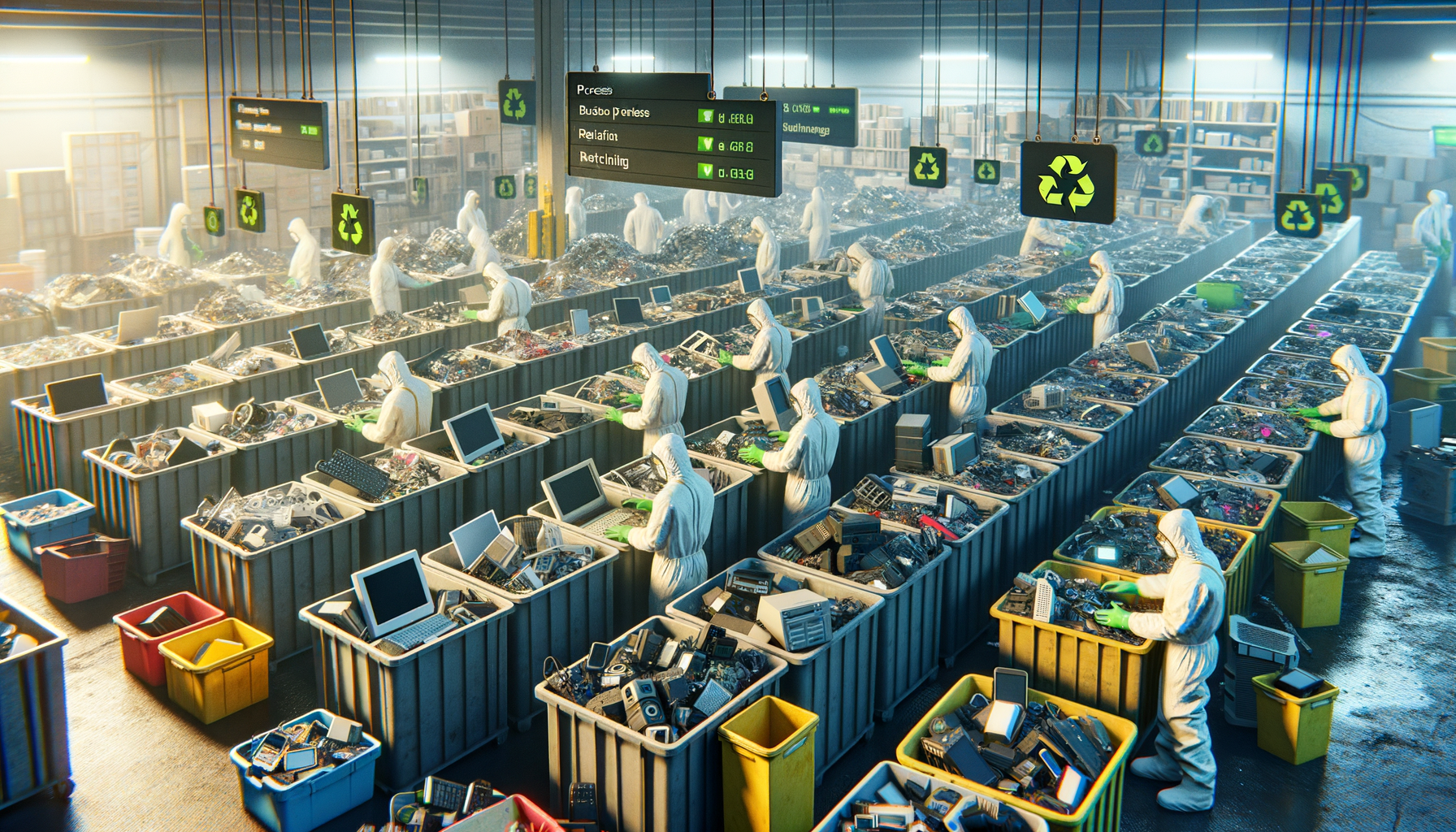 Photo recycling electronics